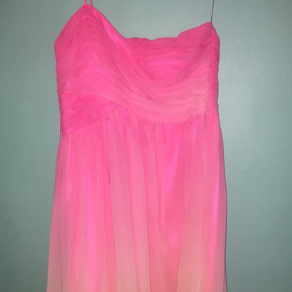 Floor Length Pink Ombre Dress